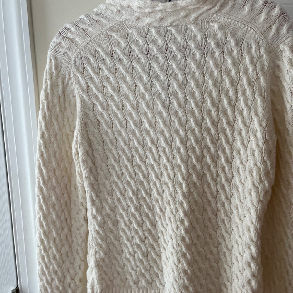 Talbots V Neck Cable Pullover Sweater, Petite Med… - image 4